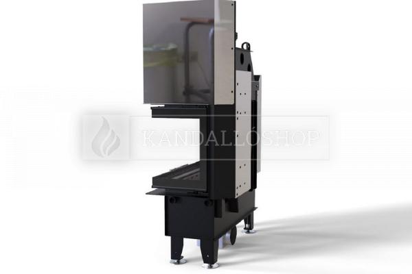 Defro Home Intra ME BP SLIM légfűtéses kandallóbetét jobbos sarki üveggel kandalloshop