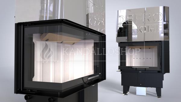 Defro Home Intra ME BL SLIM G légfűtéses kandallóbetét balos sarki üveggel kandalloshop