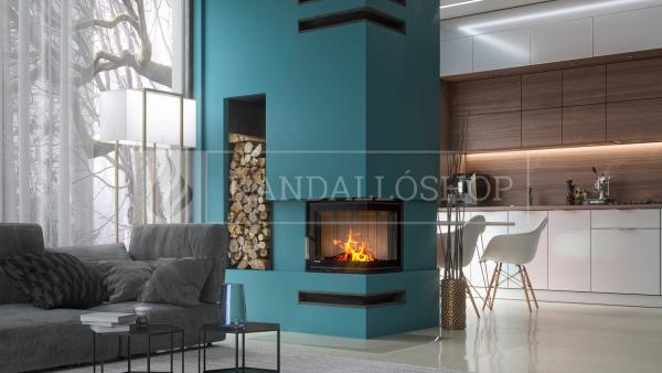 Defro Home Intra XSM BL MINI balos sarok légfűtéses kandallóbetét kandalloshop