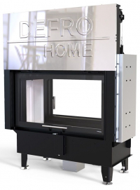 Defro Home Intra LA T G légfűtéses kandallóbetét sík kétoldalas üveggel és liftes tolóajtóval