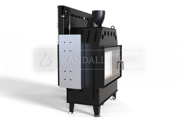 Defro Home Intra LA T G légfűtéses kandallóbetét sík kétoldalas üveggel és liftes tolóajtóval kandalloshop