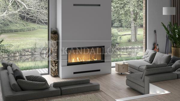 Defro Home Intra XLA G légfűtéses kandallóbetét sík üveggel és tolóajtóval kandalloshop