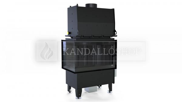 Defro Home RIVA SM BL SHORT vízteres sarki üvegű kandallóbetét 