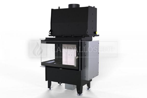 Defro Home RIVA SM BL SHORT vízteres sarki üvegű kandallóbetét 