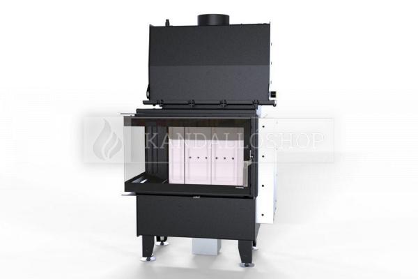 Defro Home RIVA SM BL SHORT vízteres sarki üvegű kandallóbetét 