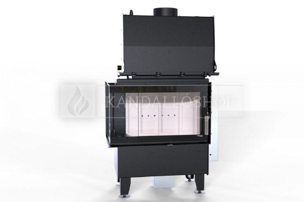 Defro Home RIVA SM BL SHORT vízteres sarki üvegű kandallóbetét 