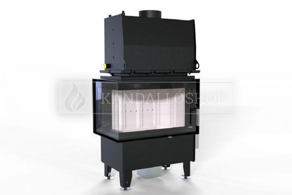 Defro Home RIVA SM BL SHORT vízteres sarki üvegű kandallóbetét 