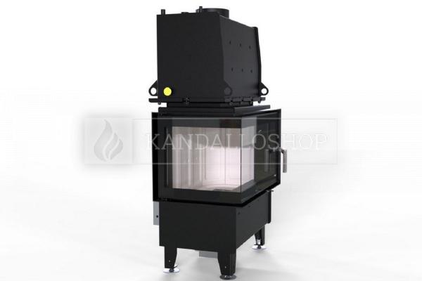 Defro Home RIVA SM BL SHORT vízteres sarki üvegű kandallóbetét 