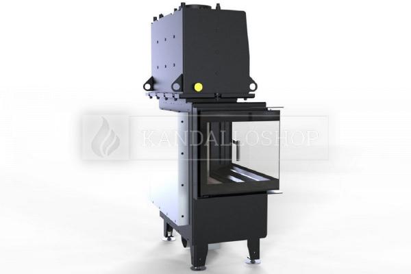 Defro Home RIVA SM BL SHORT vízteres sarki üvegű kandallóbetét 