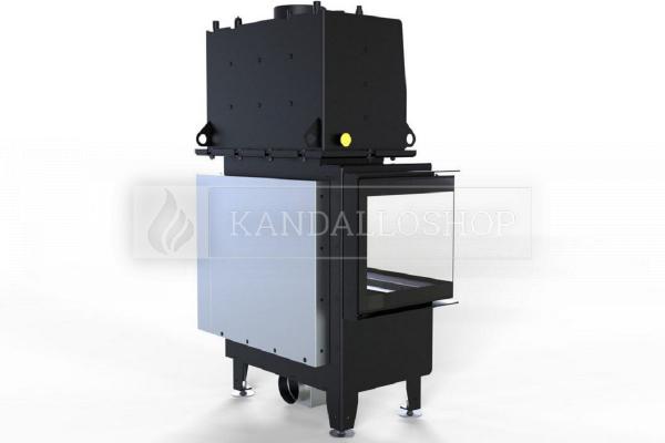 Defro Home RIVA SM BL SHORT vízteres sarki üvegű kandallóbetét 