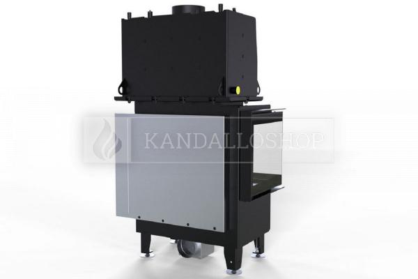 Defro Home RIVA SM BL SHORT vízteres sarki üvegű kandallóbetét 