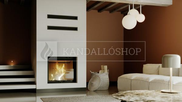 Defro Home Portal ME G légfűtéses kandallóbetét sík üveggel és liftes tolóajtóval kandalloshop