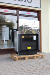 Defro Home Portal ME G légfűtéses kandallóbetét sík üveggel és liftes tolóajtóval kandalloshop