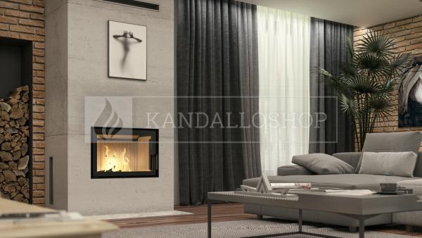 Defro Home IMPULS ME légfűtéses kandallóbetét sík üveggel kandalloshop
