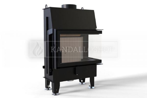 Defro Home IMPULS SM BP légfűtéses kandallóbetét jobbos sarki üveggel kandalloshop