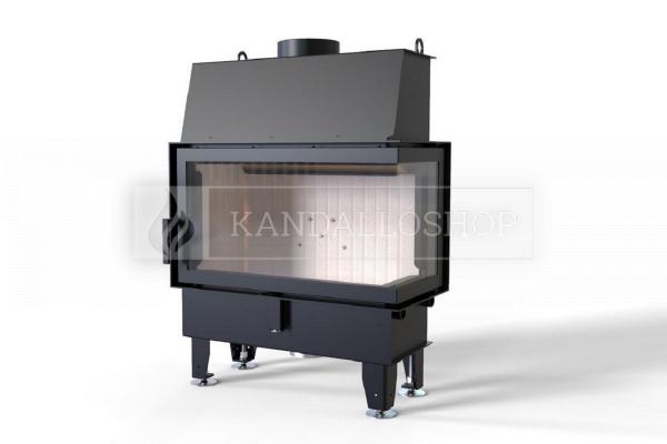 Defro Home IMPULS ME BP légfűtéses kandallóbetét jobbos sarki üveggel kandalloshop