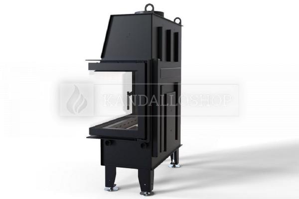 Defro Home IMPULS ME BP légfűtéses kandallóbetét jobbos sarki üveggel kandalloshop