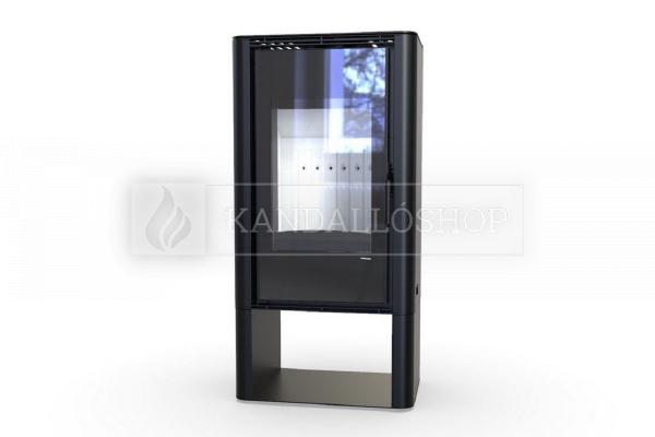Defro Home SOLUM LOG acél kandallókályha sík üveggel alul fatárolóval kandalloshop
