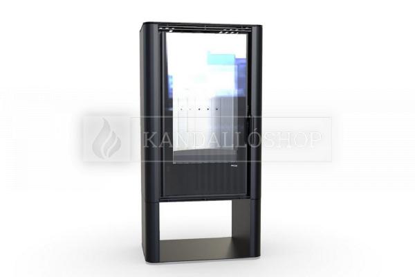 Defro Home SOLUM LOG acél kandallókályha sík üveggel alul fatárolóval kandalloshop
