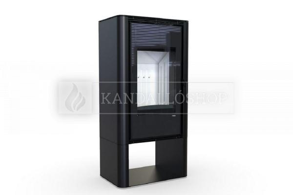 Defro Home SOLUM LOG acél kandallókályha sík üveggel alul fatárolóval kandalloshop