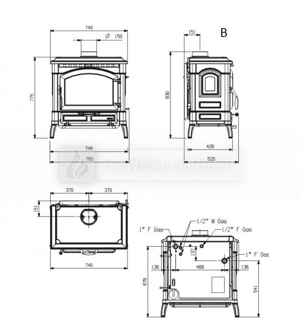 La Nordica TermoIsotta vízteres öntvény kandallókályha kandalloshop