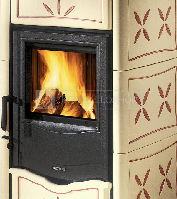 La Nordica Nicoletta kerámia borítású kályha öntött vas tűztérrel kandalloshop