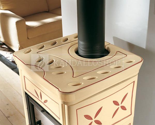 La Nordica Nicoletta kerámia borítású kályha öntött vas tűztérrel kandalloshop
