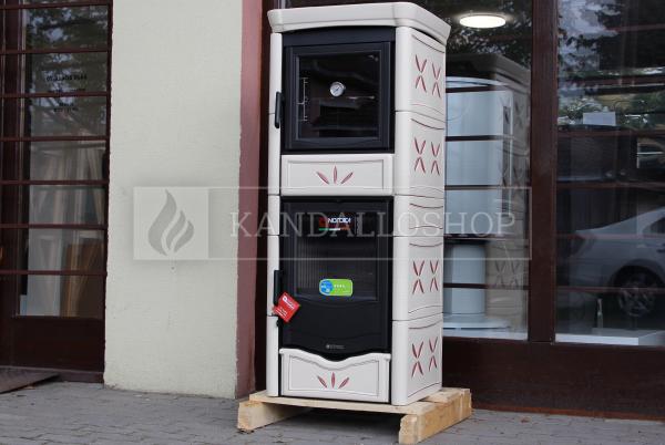 La Nordica Nicoletta kerámia borítású kályha öntöttvas tűztérrel és zománcozott sütővel kandalloshop