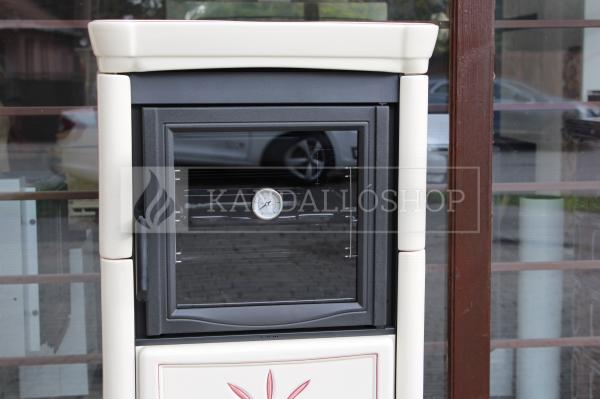 La Nordica Nicoletta kerámia borítású kályha öntöttvas tűztérrel és zománcozott sütővel kandalloshop