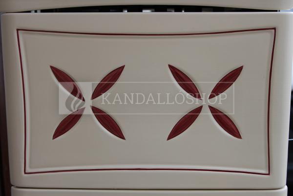 La Nordica Nicoletta kerámia borítású kályha öntöttvas tűztérrel és zománcozott sütővel kandalloshop