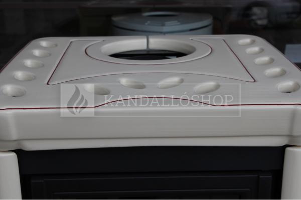 La Nordica Nicoletta kerámia borítású kályha öntöttvas tűztérrel és zománcozott sütővel kandalloshop