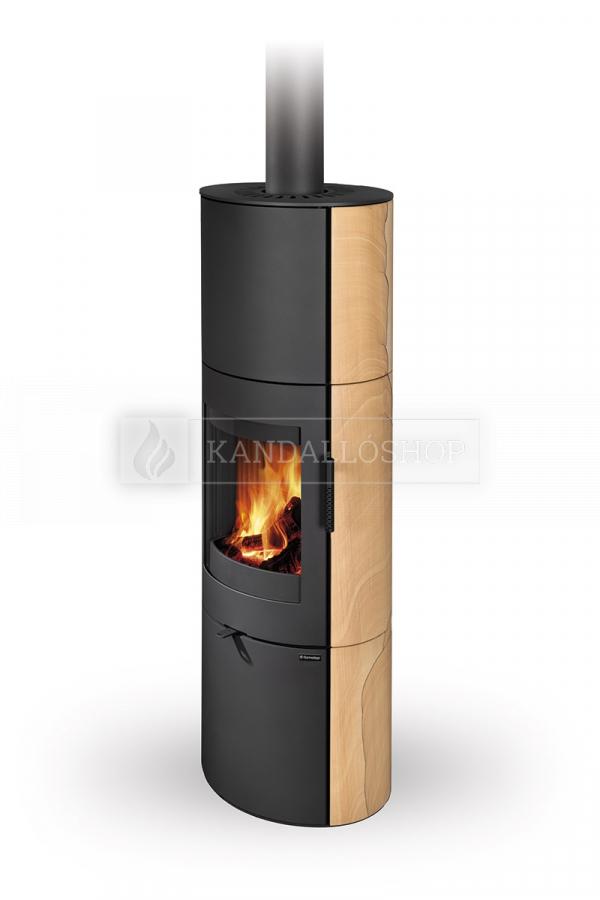 Romotop LUGO N 04 AKUM modern homokkő kandallókályha samott tűztérrel kandalloshop