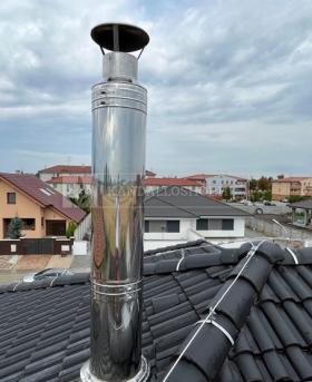 Modern kandallóbetét kéménnyel saját munka kandalloshop