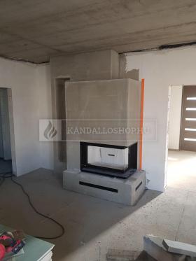 Saját munka sarki kandallóbetét kandalloshop