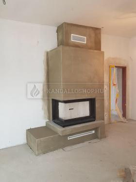 Saját munka sarki kandallóbetét kandalloshop