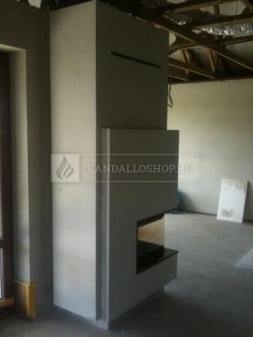 Saját munka sarki kandallóbetét kandalloshop