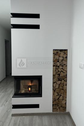 Saját munka sarki kandallóbetét kandalloshop