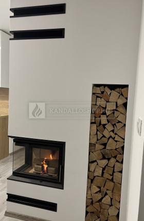 Saját munka sarki kandallóbetét kandalloshop