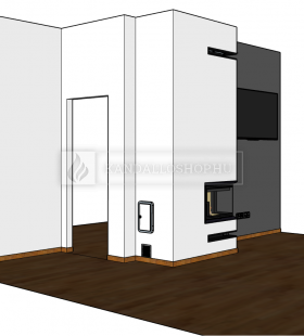 Saját munka sarki kandallóbetét kandalloshop