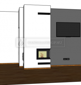 Saját munka sarki kandallóbetét kandalloshop