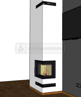 Saját munka sarki kandallóbetét kandalloshop