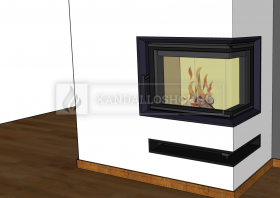 Saját munka sarki kandallóbetét kandalloshop