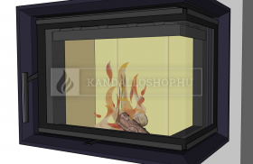 Saját munka sarki kandallóbetét kandalloshop