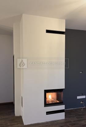 Saját munka sarki kandallóbetét kandalloshop