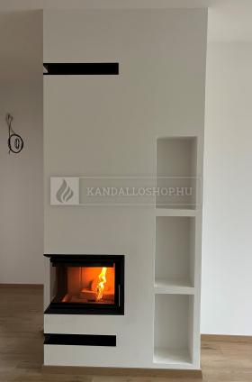 Saját munka sarki kandallóbetét kandalloshop