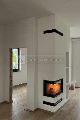 Saját munka sarki kandallóbetét kandalloshop