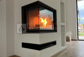 Saját munka sarki kandallóbetét kandalloshop