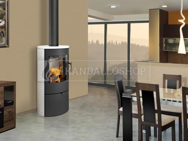 Romotop Sone 01 kerámia borítású kandallókályha domborművel kandalloshop