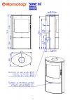 Romotop Sone 02 kisebb kandallókályha zsírkő borítással kandalloshop