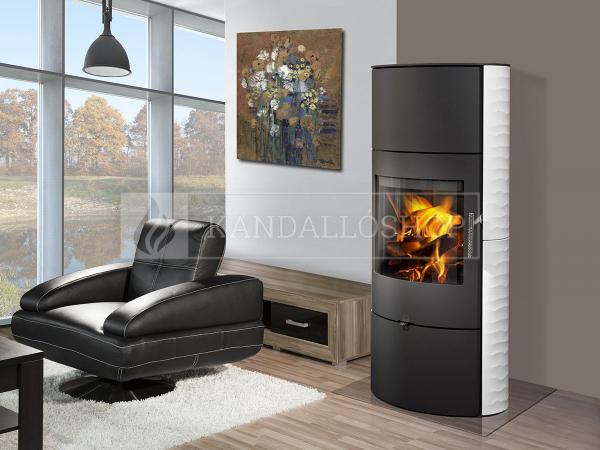 Romotop Sone 01 A hőtárolós kandallókályha domborműs kerámia borítással kandalloshop